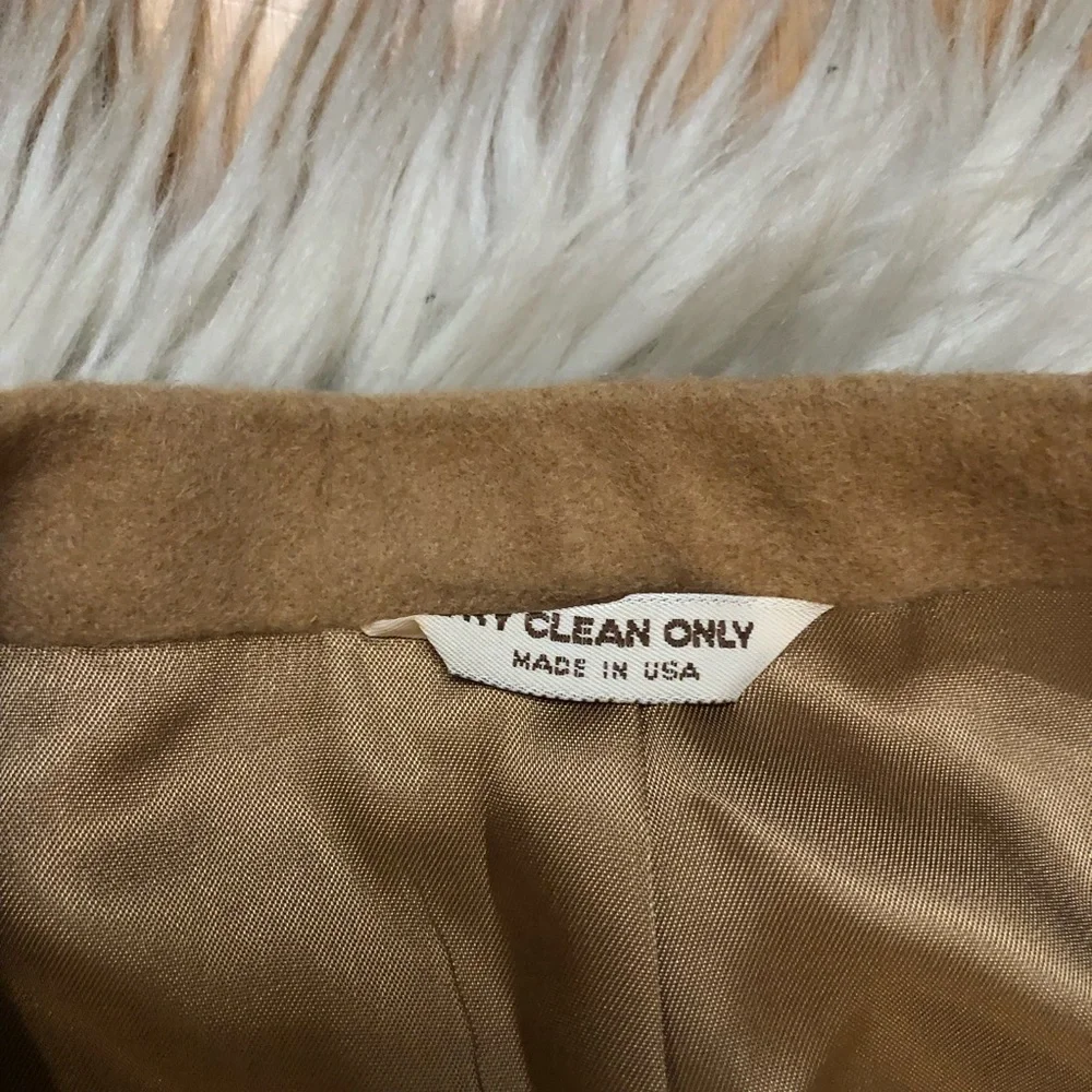 Vintage Saks Fifth Avenue 100% Camel Hair Classic Tan Mens Blazer size L